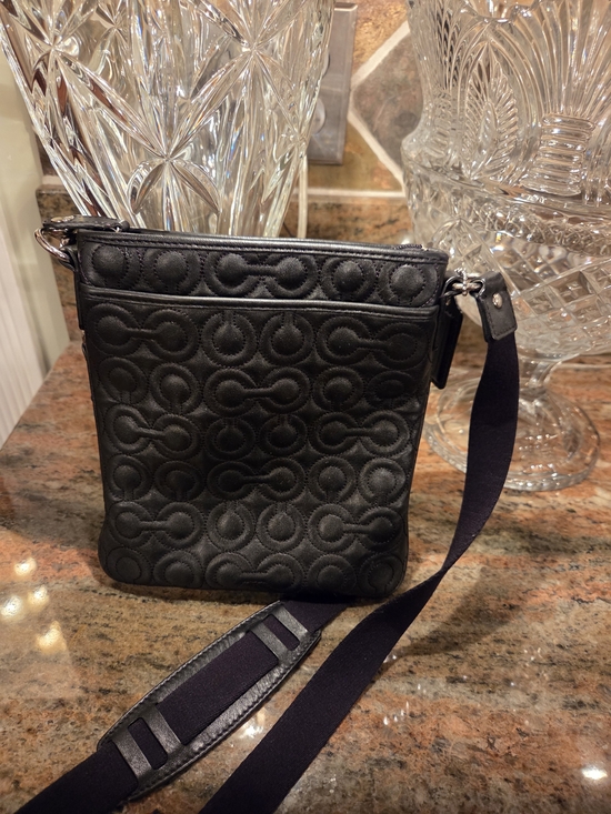 Coach Handbags - Coach Black Quilted Look Crossbody Bag